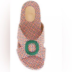 Castañer Zuchi Braided Cord Raffia Slide Sandals 37